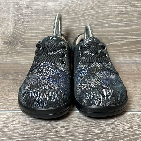 Alegria Kimi PRO Stone Roses Womens Sz 6-6.5/EU 36M Leather Metallic Floral Shoe - Picture 2 of 12